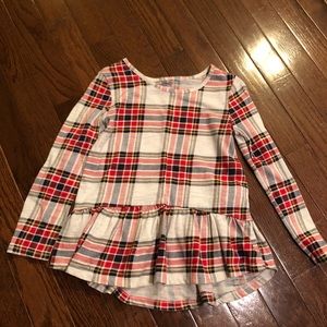 Plaid peplum top